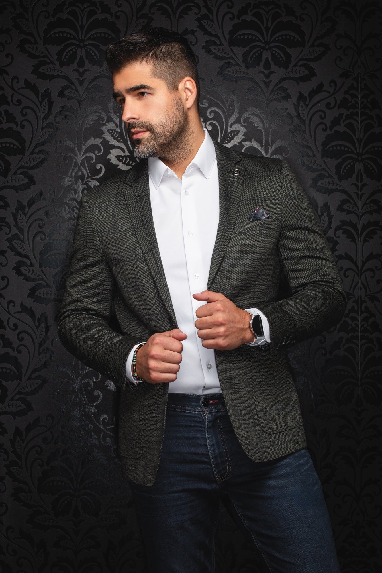 Veston pour homme par Au Noir | BROSNAN Olive | Machemise.ca, inventaire complet de la marque Au Noir