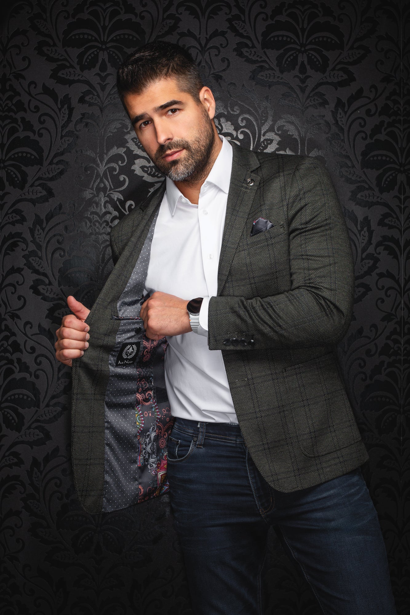 Veston pour homme par Au Noir | BROSNAN Olive | Machemise.ca, inventaire complet de la marque Au Noir