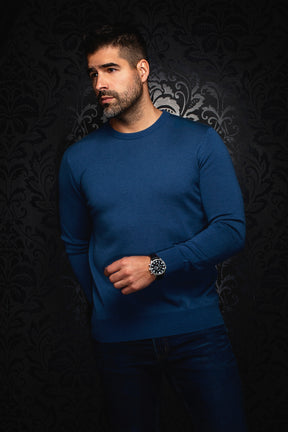 Chandail col rond en laine mérino pour homme par Au Noir | MARINI Minuit | Machemise.ca, inventaire complet de la marque Au Noir
