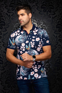 Polo pour homme par Au Noir | CAMPINAS Marine | Machemise.ca, inventaire complet de la marque Au Noir