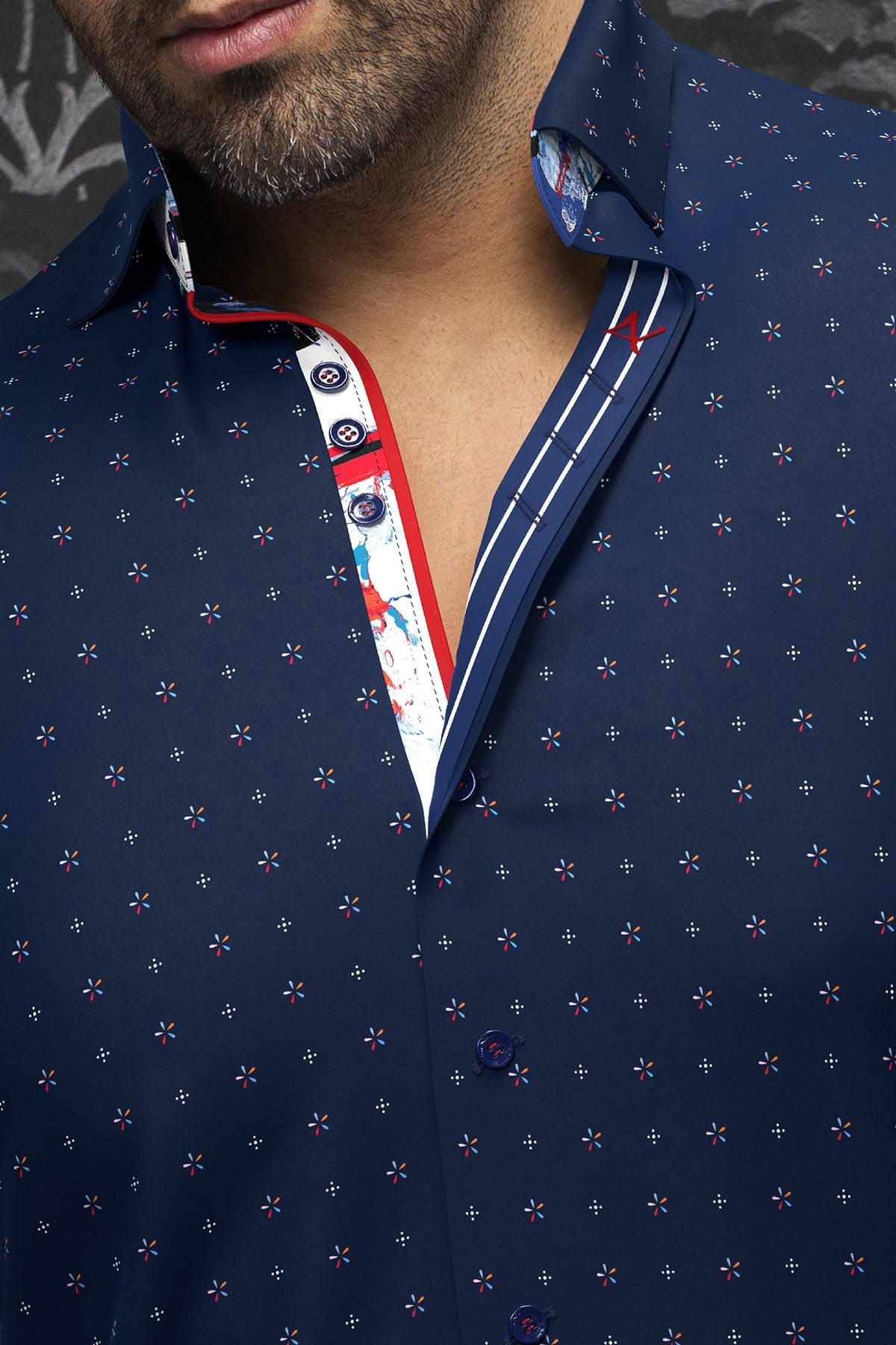Knit long sleeve shirt for men by Au Noir | CAMPOS Navy | Menshirt.com, complete inventory of the Au Noir brand