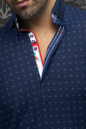 Knit long sleeve shirt for men by Au Noir | CAMPOS Navy | Menshirt.com, complete inventory of the Au Noir brand
