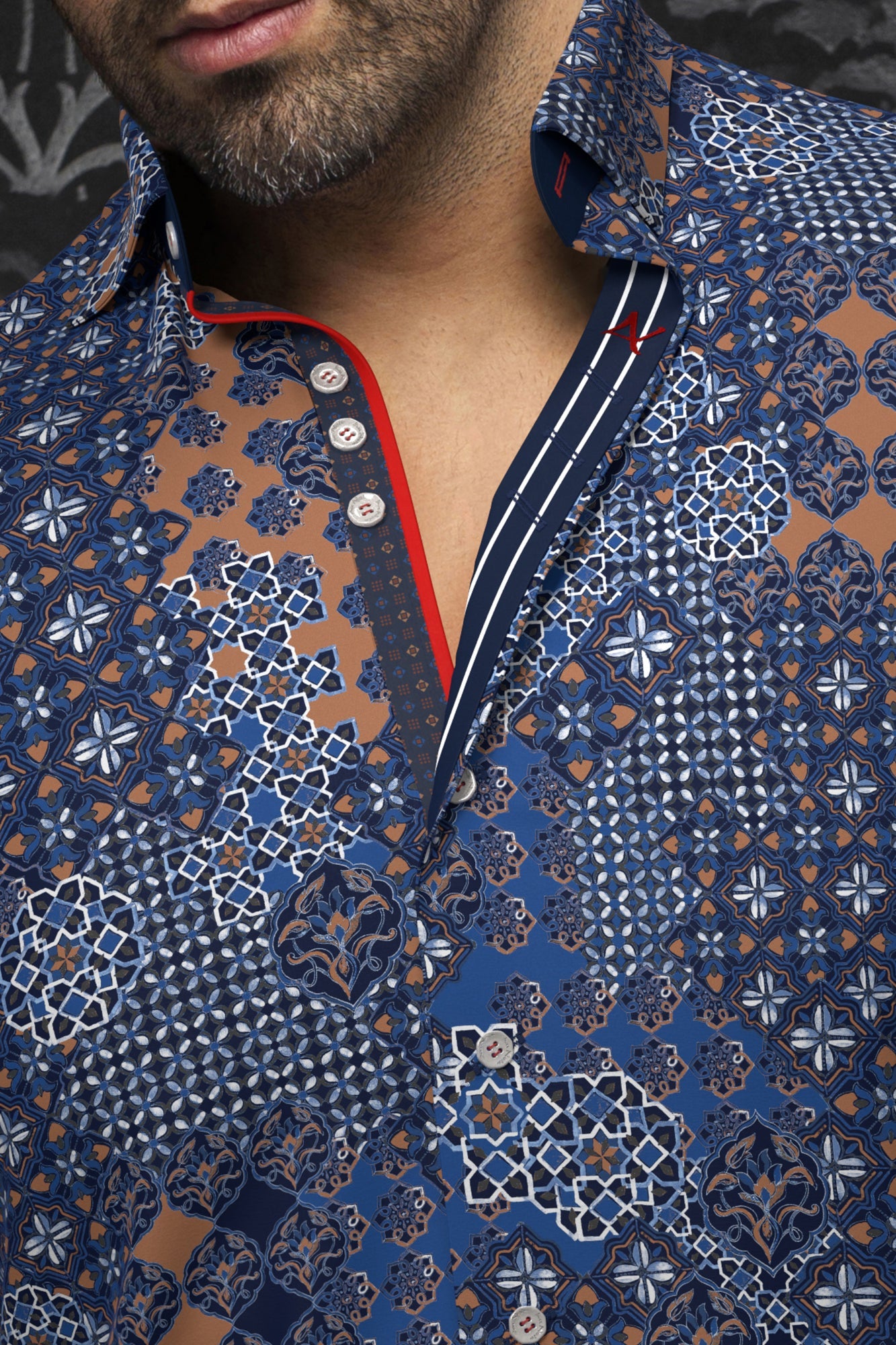 Chemise manches longues pour homme par Au Noir | CARLSON Marine Tabac | Machemise, inventaire complet de la marque Au Noir