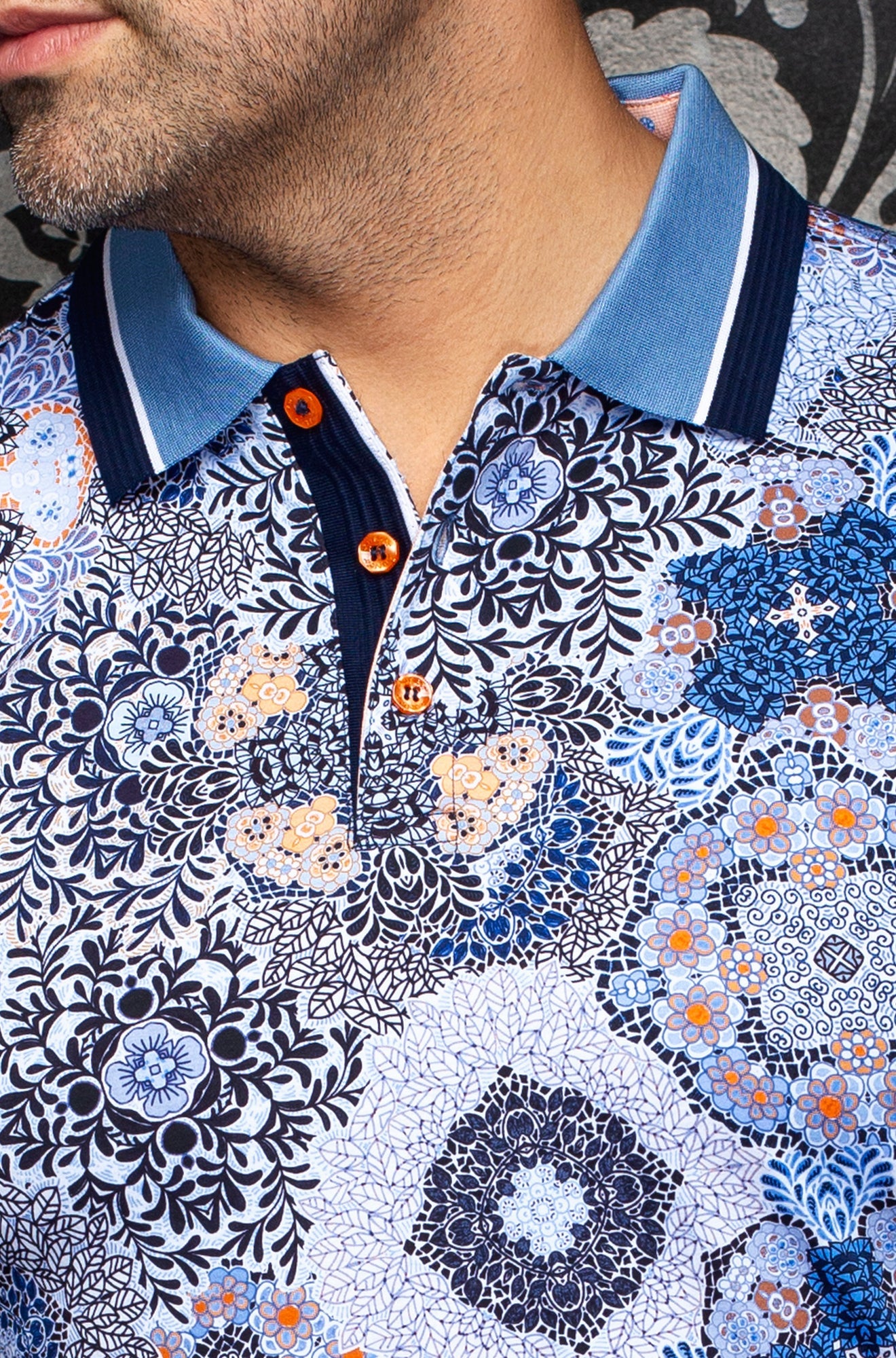 Polo pour homme par Au Noir | CASABLANCA Bleu Pâle | Machemise.ca, inventaire complet de la marque Au Noir