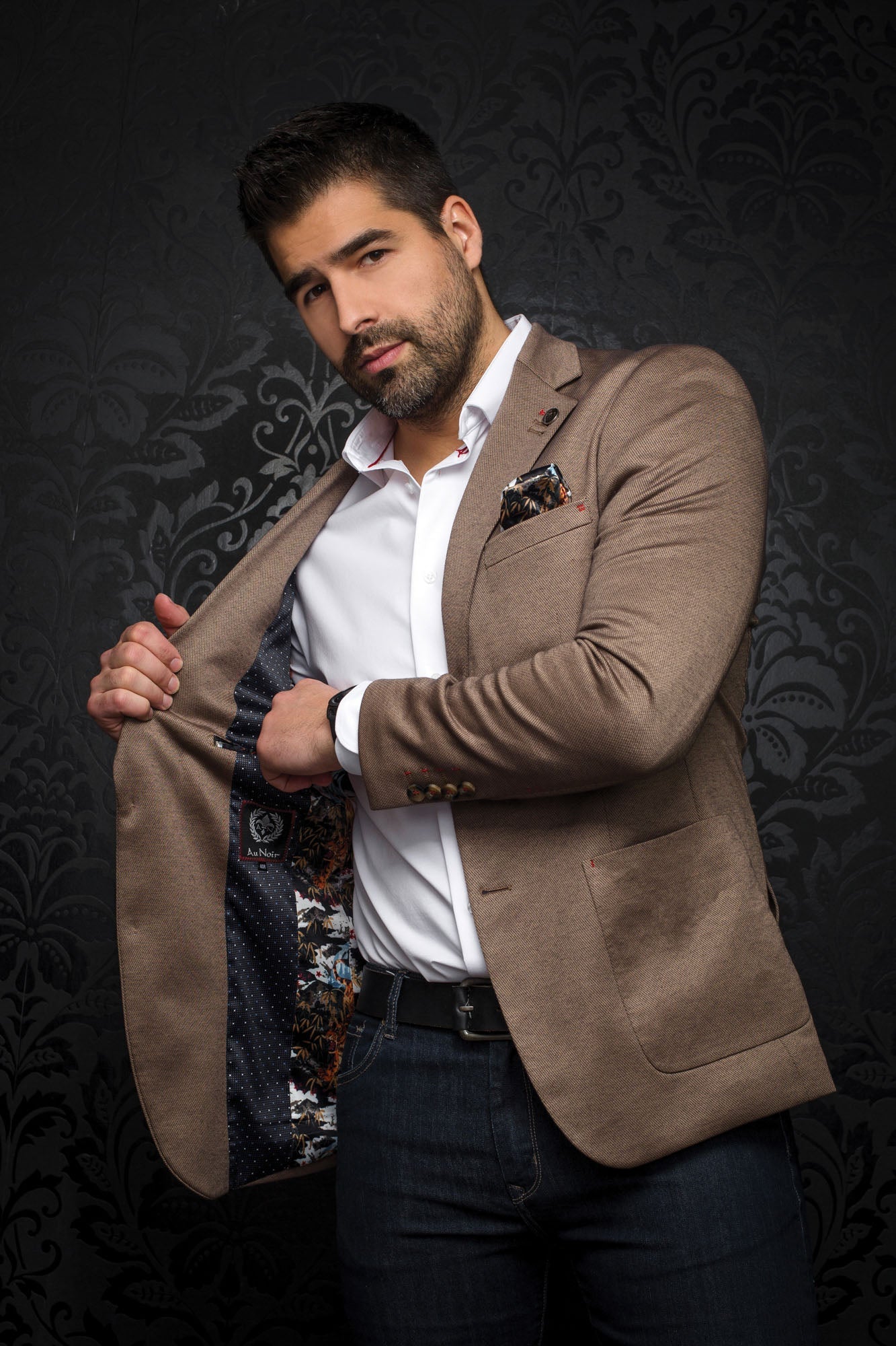 Blazer for men by Au Noir | DELON Tobacco | Menshirt, complete inventory of the Au Noir brand