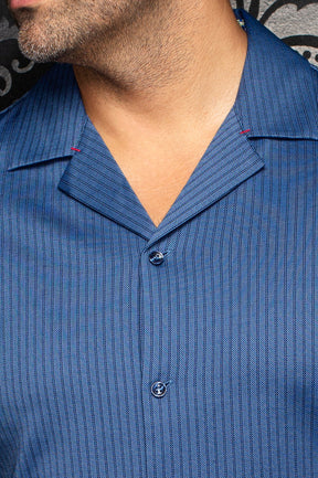 Chemise Performance à col ouvert pour homme par Au Noir | DRYSCAPE T Marine | Machemise.ca, inventaire complet de la marque Au Noir