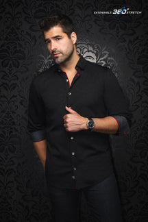 Chemise manches longues en Knit pour homme par Au Noir | DUNN Noir | Machemise.ca, inventaire complet de la marque Au Noir