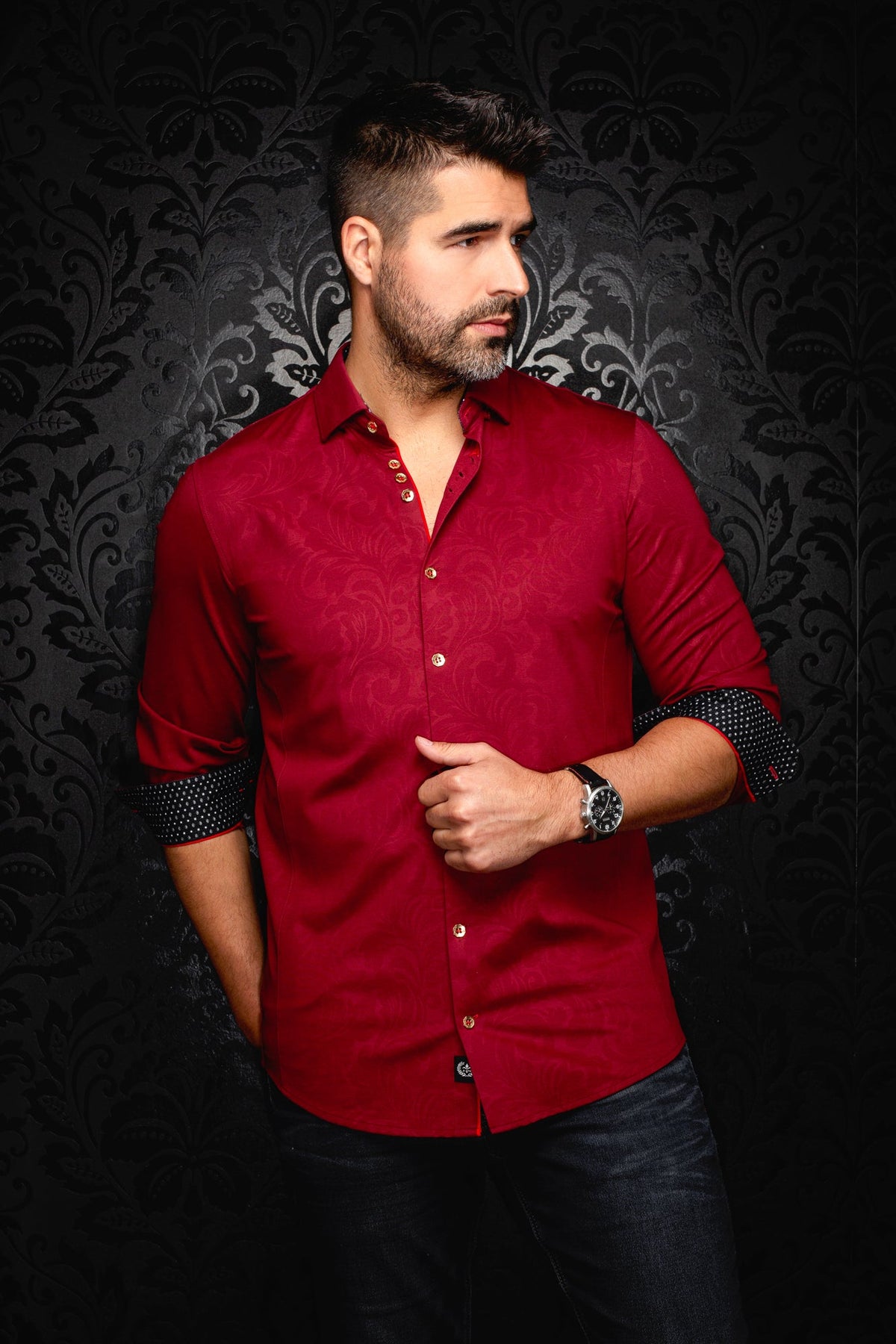 Chemise manches longues en Knit pour homme par Au Noir | DUNN Bordeaux | Machemise.ca, inventaire complet de la marque Au Noir