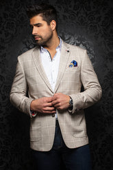 Veston pour homme par Au Noir | DUSTIN Beige | Machemise.ca, inventaire complet de la marque Au Noir