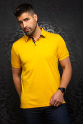 Polo pour homme par Au Noir | EAGLE yellow | Machemise, vêtements mode pour hommes