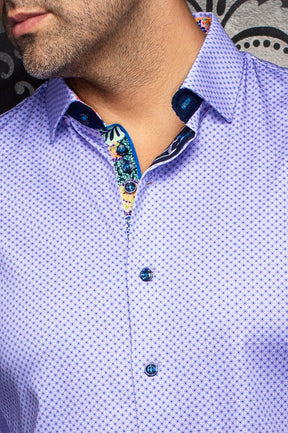 Chemise manches longues en Knit extensible pour homme par Au Noir | ELVARIS Lavande | Machemise.ca, inventaire complet de la marque Au Noir