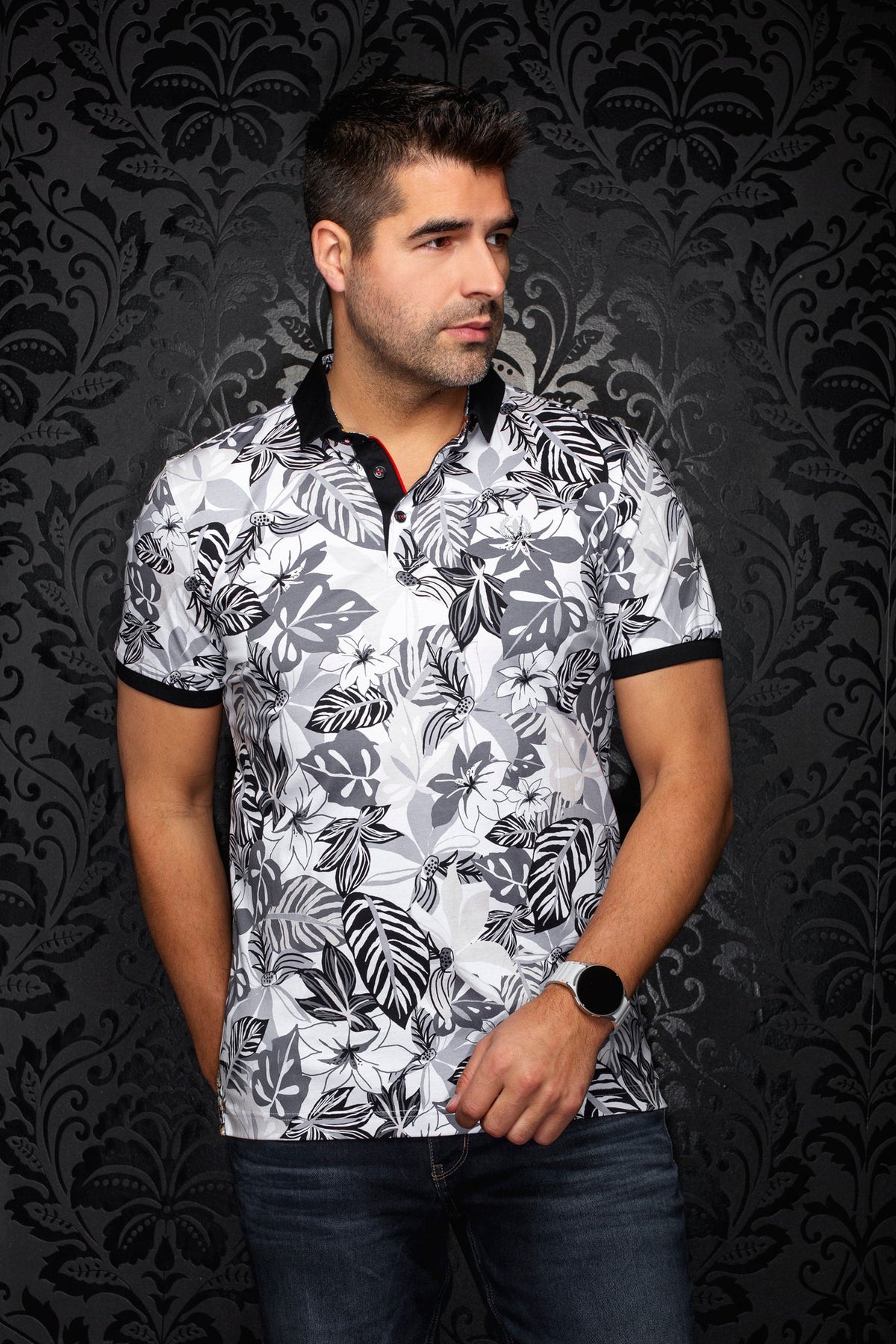 Polo pour homme par Au Noir | FAROL Noir | Machemise.ca, inventaire complet de la marque Au Noir