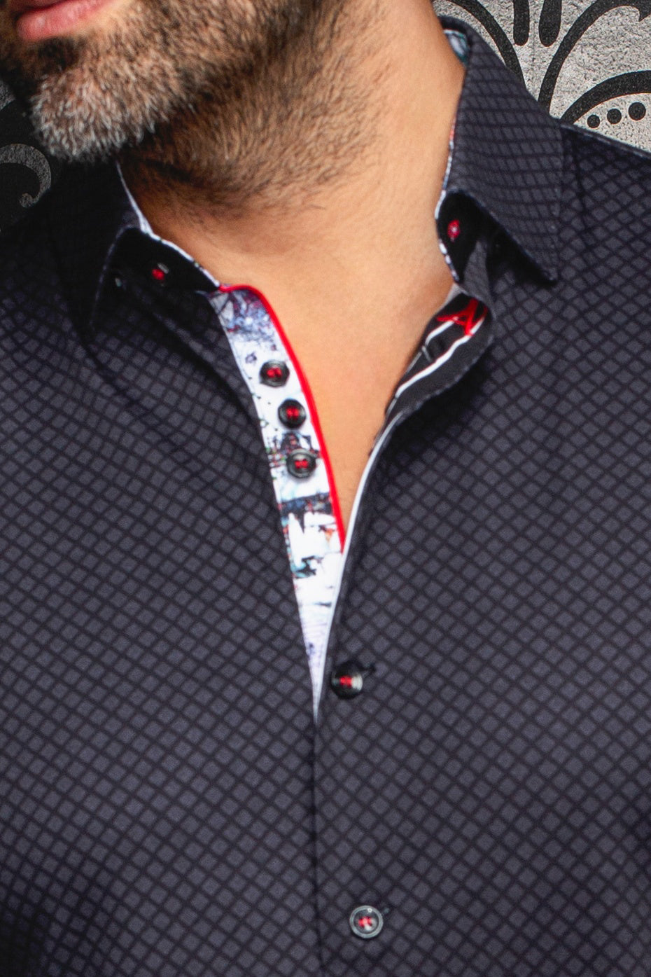 Chemise manches longues en Knit pour homme par Au Noir | FIERO Noir | Machemise.ca, inventaire complet de la marque Au Noir