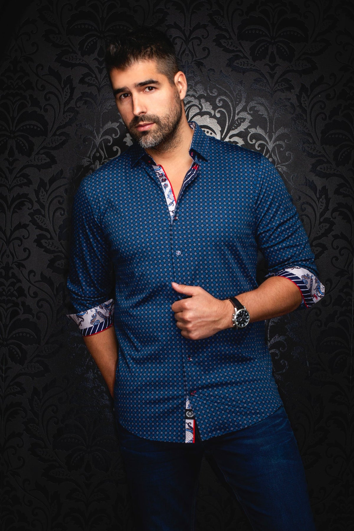 Chemise manches longues en Knit pour homme par Au Noir | GENESIS Marine | Machemise.ca, inventaire complet de la marque Au Noir