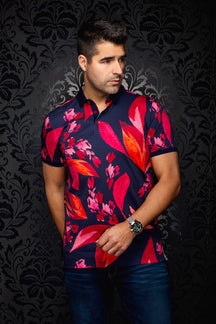 Polo pour homme par Au Noir | GLEN Marine Rouge | Machemise.ca, inventaire complet de la marque Au Noir