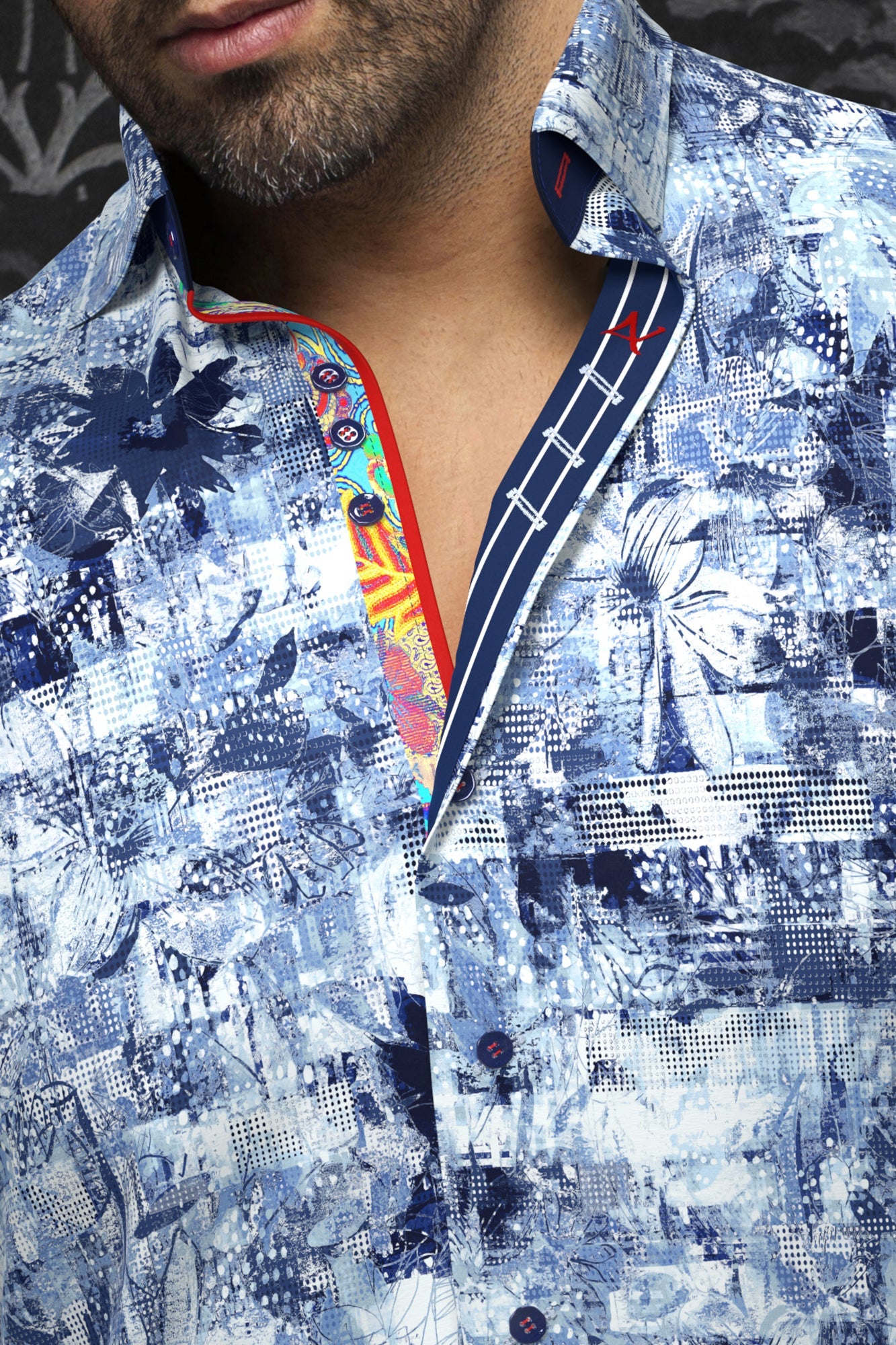 Knit long sleeve shirt for men by Au Noir | GOMERA Indigo | Menshirt.com, complete inventory of the Au Noir brand