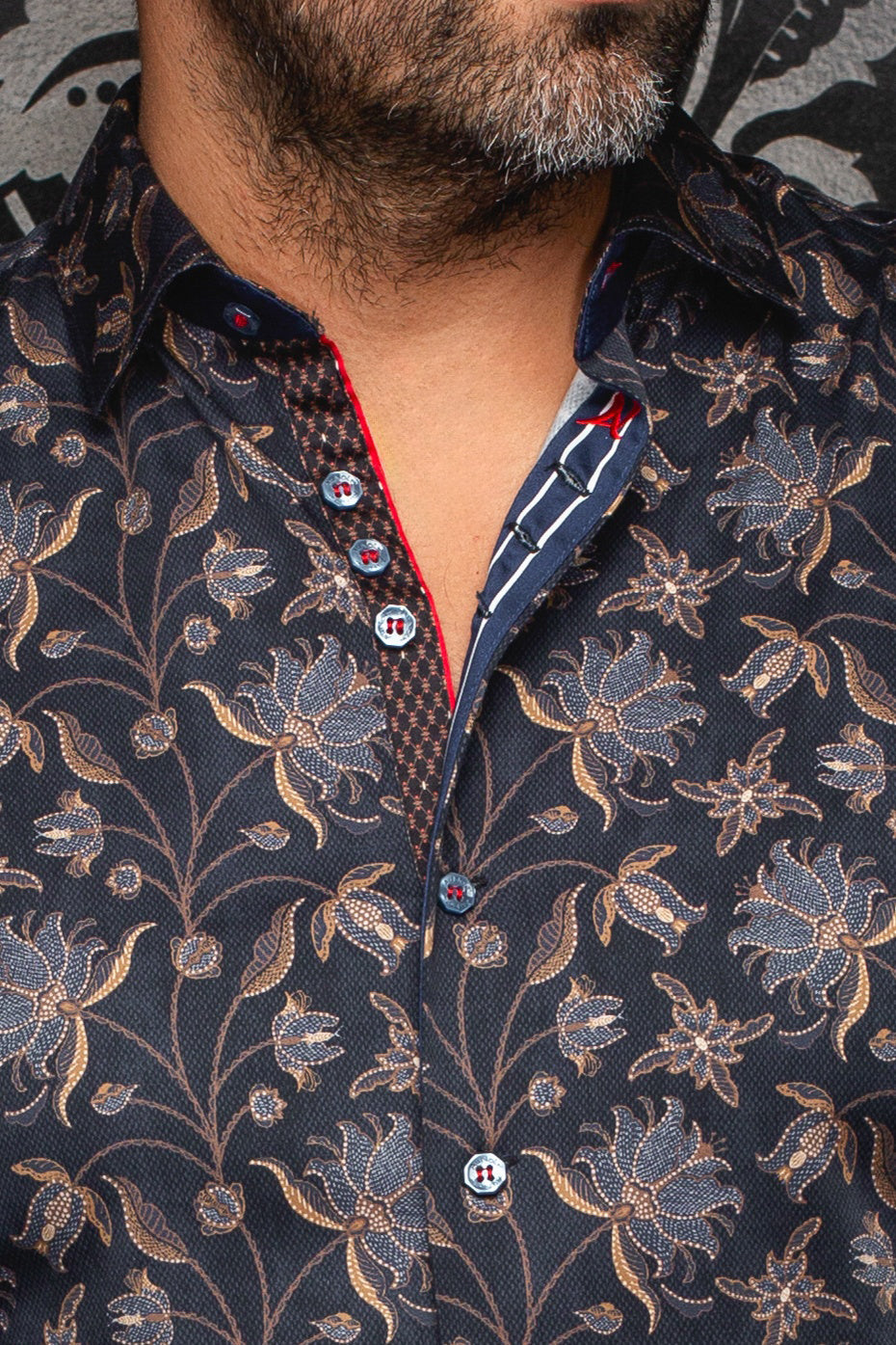 Chemise manches longues pour homme par Au Noir | HARRINGTON Minuit | Machemise, inventaire complet de la marque Au Noir