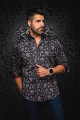 Chemise manches longues pour homme par Au Noir | HARRINGTON Minuit | Machemise, inventaire complet de la marque Au Noir