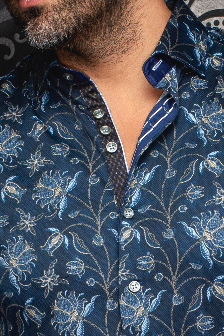 Chemise manches longues pour homme par Au Noir | HARRINGTON Marine | Machemise, inventaire complet de la marque Au Noir