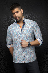 Chemise manches longues en Knit pour homme par Au Noir | HAYLO Turquoise | Machemise, inventaire complet de la marque Au Noir