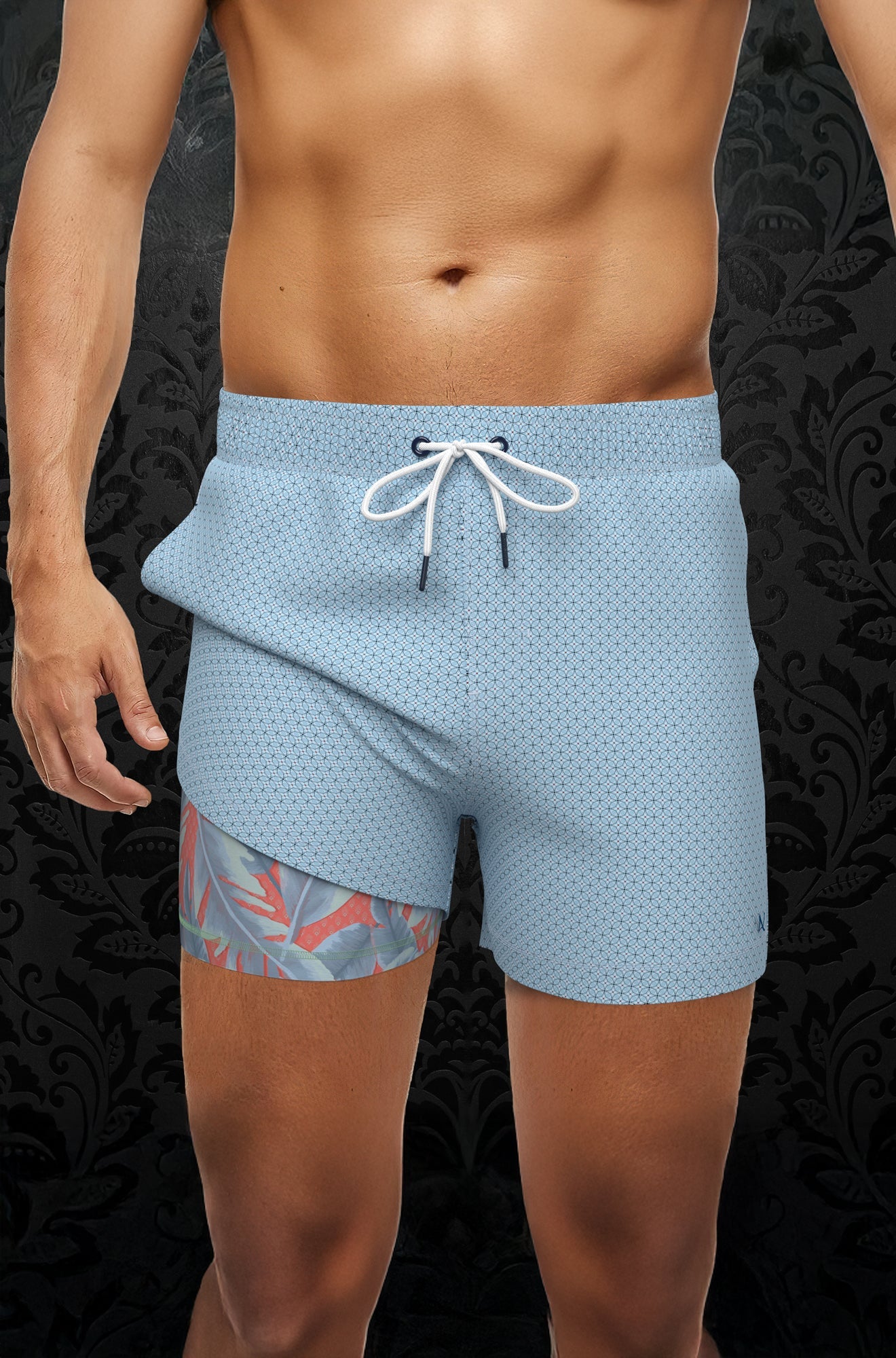 Maillot short pour homme par Au Noir | HESLOP Bleu | Machemise.ca, inventaire complet de la marque Au Noir