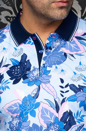 Polo pour homme par Au Noir | HIVA Bleu Pâle | Machemise.ca, inventaire complet de la marque Au Noir