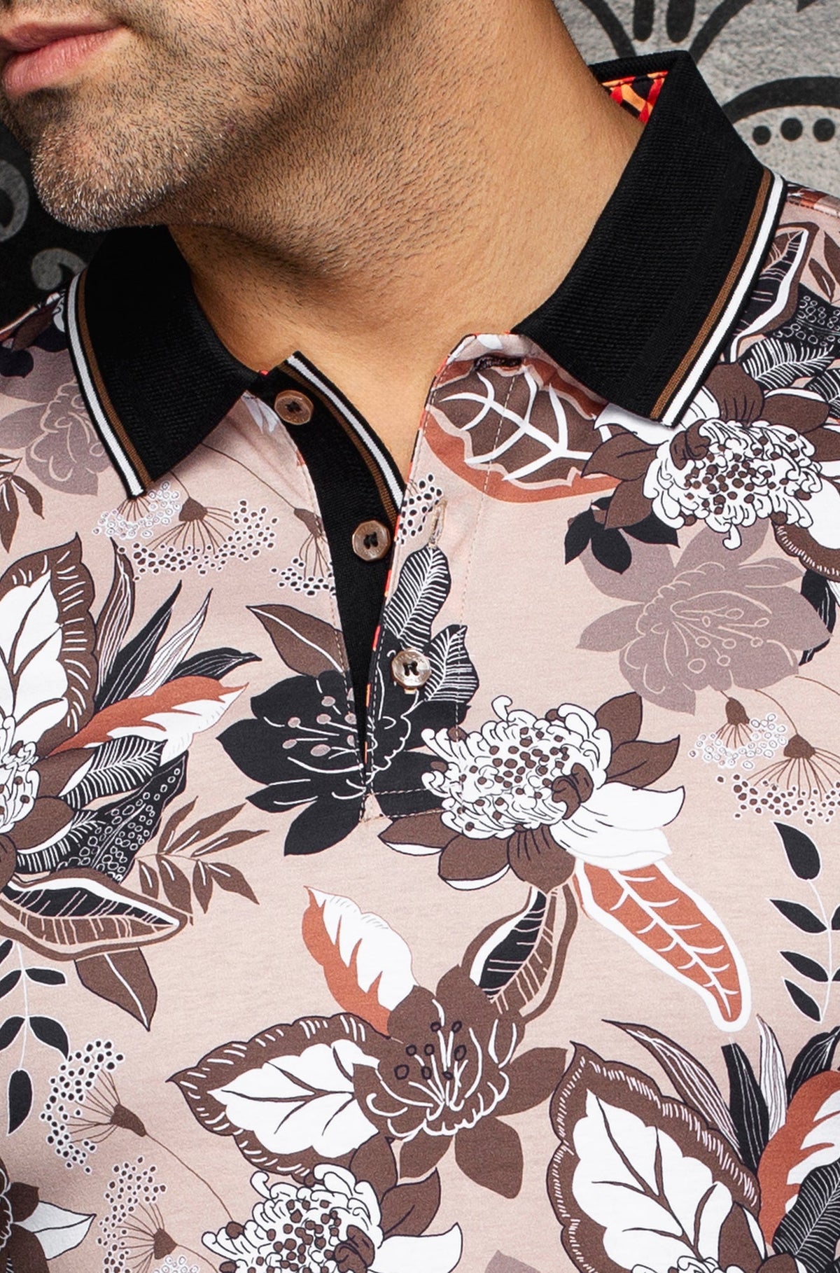 Polo pour homme par Au Noir | HIVA Brun Pâle | Machemise.ca, inventaire complet de la marque Au Noir