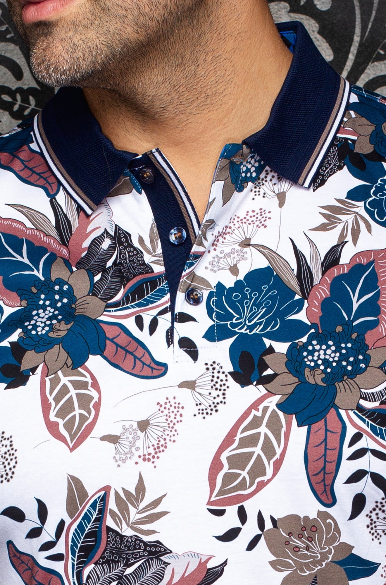 Polo pour homme par Au Noir | HIVA Blanc Kaki | Machemise.ca, inventaire complet de la marque Au Noir