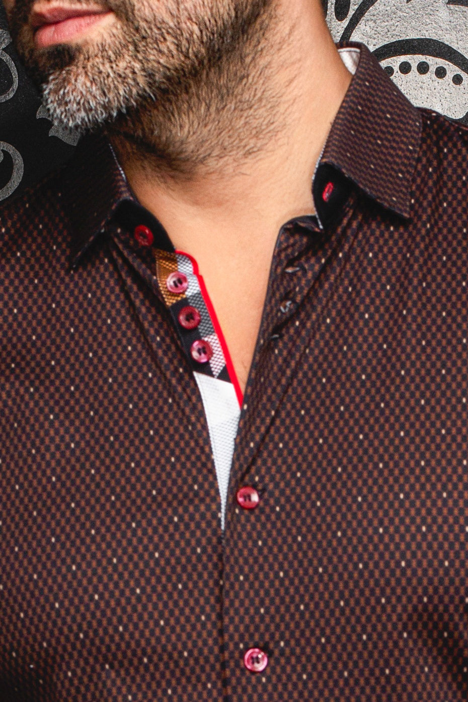 Chemise manches longues en Knit pour homme par Au Noir | HOUND Noir Châtaigne | Machemise.ca, inventaire complet de la marque Au Noir