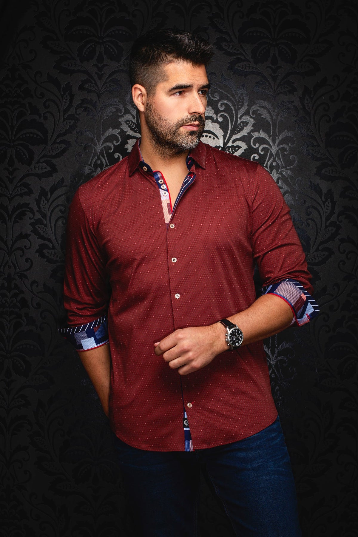 Chemise manches longues en Knit pour homme par Au Noir | HOUND Bordeaux | Machemise.ca, inventaire complet de la marque Au Noir