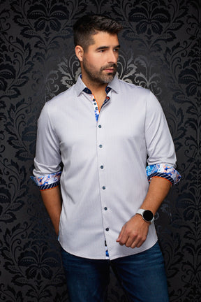 Chemise manches longues en Knit extensible pour homme par Au Noir | IRONBARK Sable | Machemise.ca, inventaire complet de la marque Au Noir