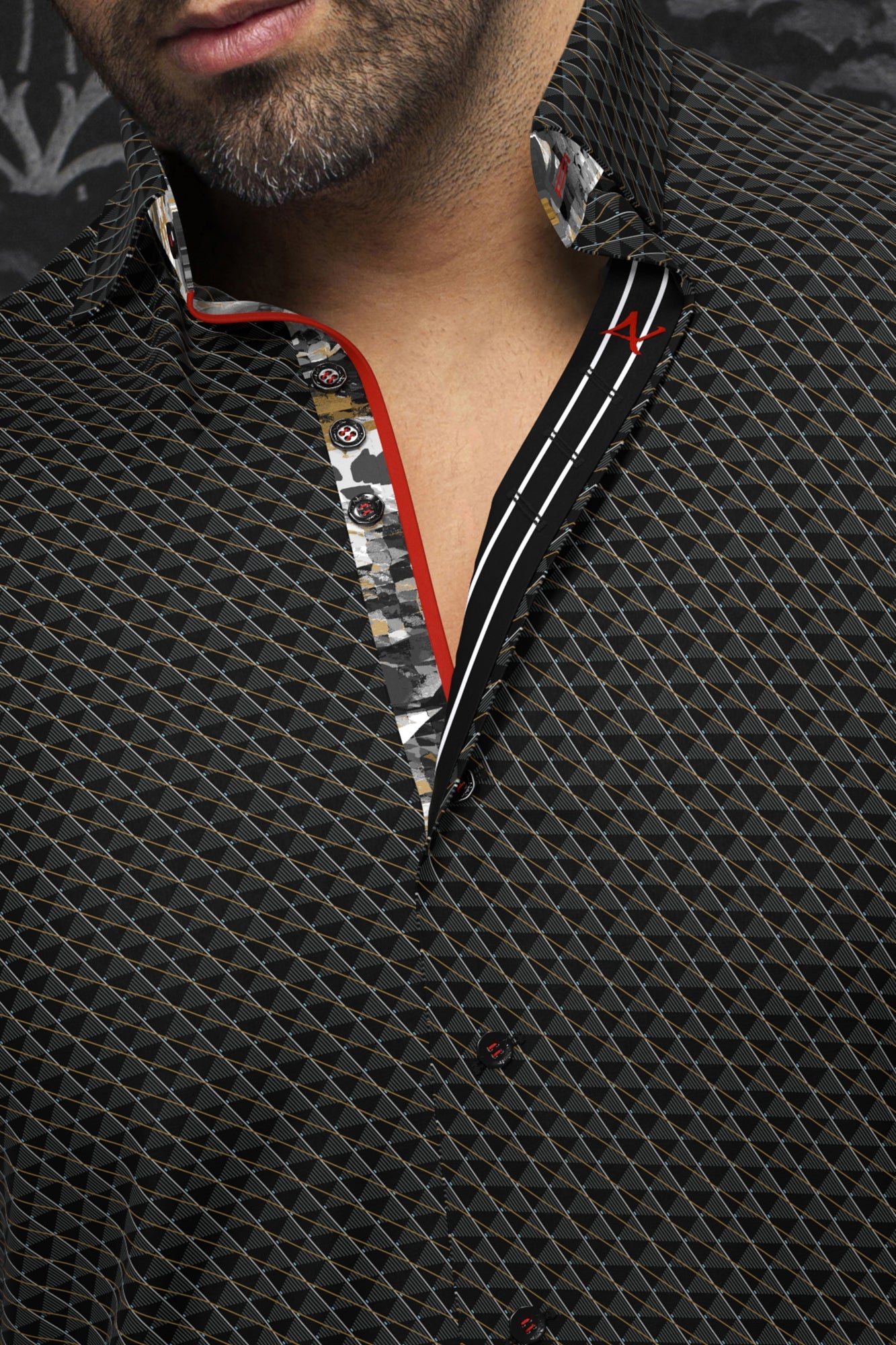 Chemise manches longues en Knit pour homme par Au Noir | KADEN Noir | Machemise, inventaire complet de la marque Au Noir