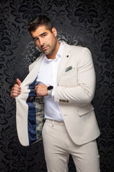 Veston pour homme par Au Noir | KAEL Beige | Machemise.ca, inventaire complet de la marque Au Noir