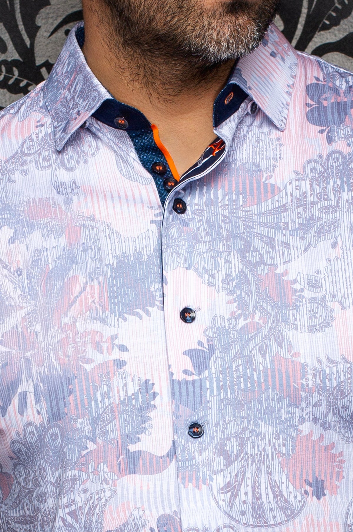 Chemise manches longues en Knit extensible pour homme par Au Noir | KALIMANTAN Blanc Pêche | Machemise.ca, inventaire complet de la marque Au Noir