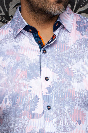 Chemise manches longues en Knit extensible pour homme par Au Noir | KALIMANTAN Blanc Pêche | Machemise.ca, inventaire complet de la marque Au Noir