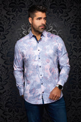 Chemise manches longues en Knit extensible pour homme par Au Noir | KALIMANTAN Blanc Pêche | Machemise.ca, inventaire complet de la marque Au Noir