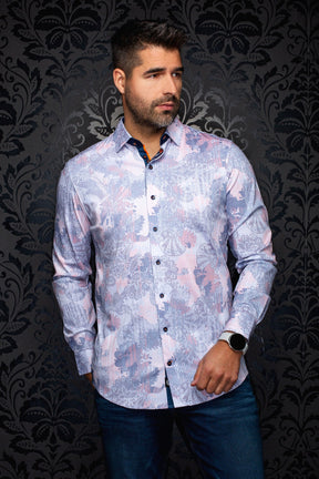 Chemise manches longues en Knit extensible pour homme par Au Noir | KALIMANTAN Blanc Pêche | Machemise.ca, inventaire complet de la marque Au Noir