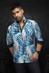 Chemise manches longues en Knit pour homme par Au Noir | KYLIAN Turquoise | Machemise, inventaire complet de la marque Au Noir