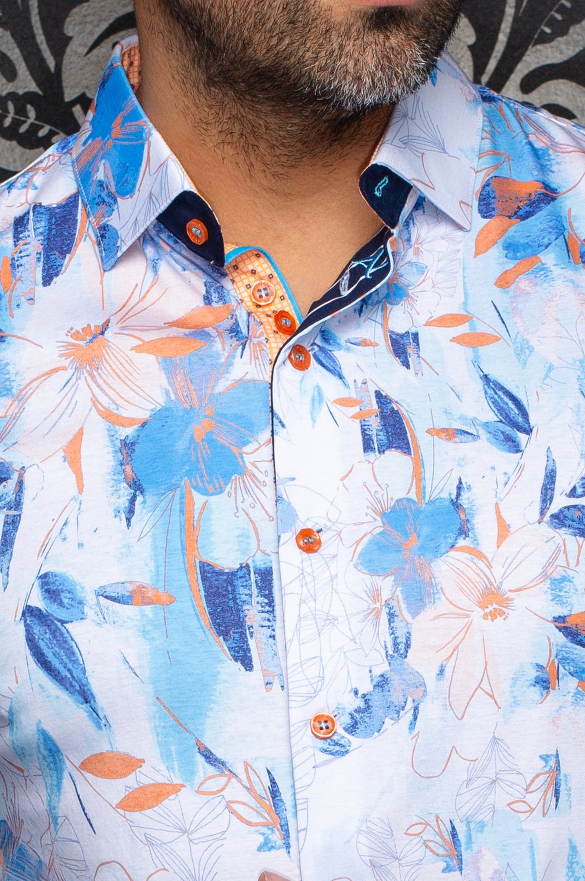 Chemise manches longues en Knit extensible pour homme par Au Noir | LAKESIDE Ciel | Machemise.ca, inventaire complet de la marque Au Noir