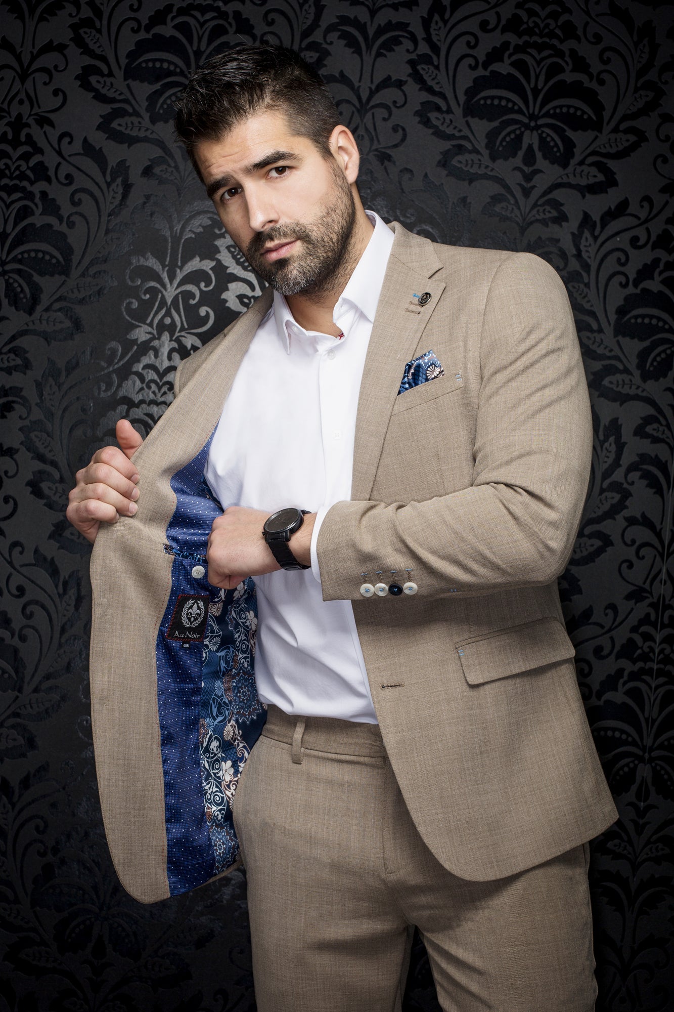 Blazer for men by Au Noir | LANCASTER Tobacco | Menshirt, complete inventory of the Au Noir brand