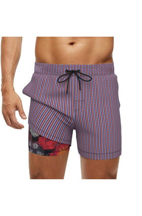 Short maillot de bain pour homme par Au Noir | MILLS Rouge | Machemise, inventaire complet de la marque Au Noir