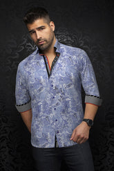 Chemise manches longues pour homme par Au Noir | MIRABEAU Bleu Clair | Machemise, inventaire complet de la marque Au Noir