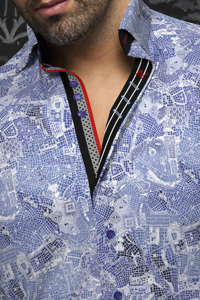 Long sleeve shirt for men by Au Noir | MIRABEAU Light Blue | Menshirt, complete inventory of the Au Noir brand