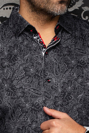 Chemise manches longues en Knit extensible pour homme par Au Noir | MIRA Noir | Machemise.ca, inventaire complet de la marque Au Noir