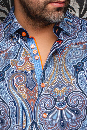 Chemise manches longues en Knit pour homme par Au Noir | MISTWOOD Bleu Clair | Machemise, inventaire complet de la marque Au Noir