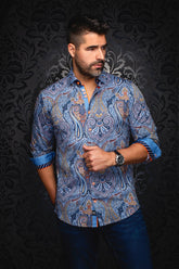 Chemise manches longues en Knit pour homme par Au Noir | MISTWOOD Bleu Clair | Machemise, inventaire complet de la marque Au Noir