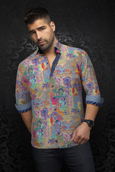 Chemise manches longues pour homme par Au Noir | MOGADOR Multi | Machemise.ca, inventaire complet de la marque Au Noir