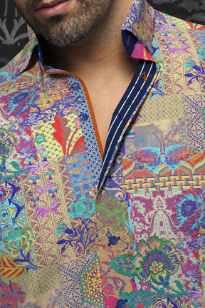 Long sleeve shirt for men by Au Noir | MOGADOR Multi | Menshirt.com, complete inventory of the Au Noir brand