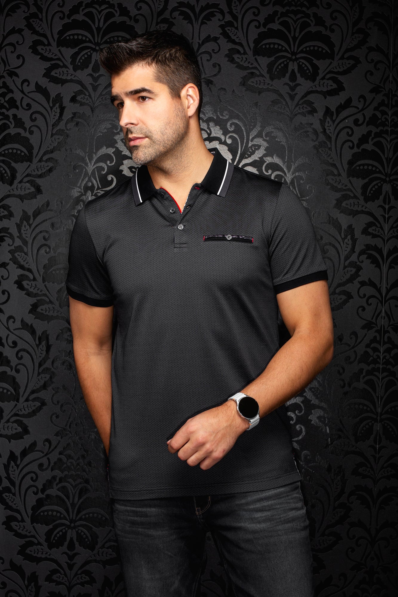 Polo pour homme par Au Noir | MOJAVE Noir | Machemise.ca, inventaire complet de la marque Au Noir