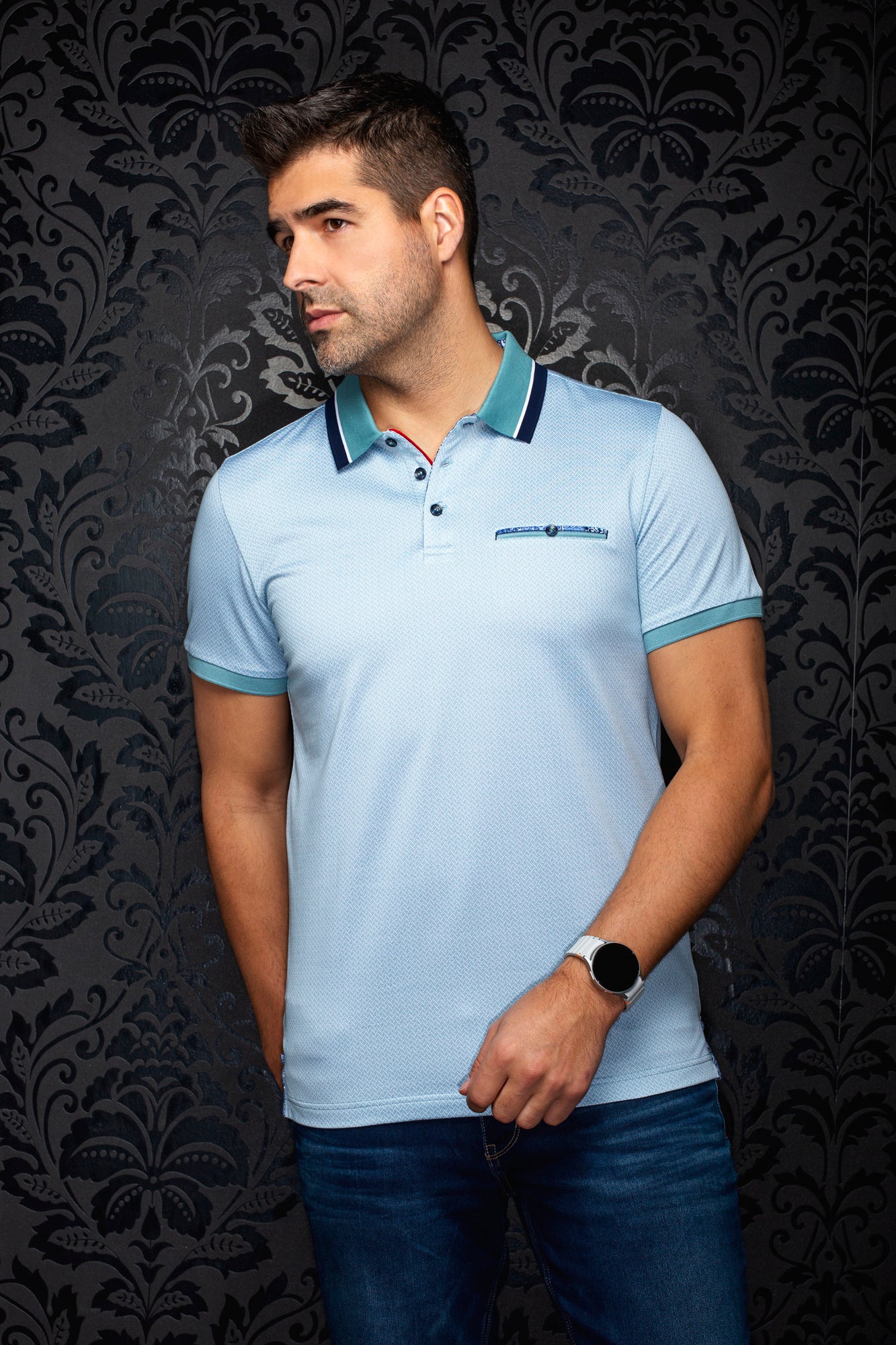 Polo pour homme par Au Noir | MOJAVE Récif | Machemise.ca, inventaire complet de la marque Au Noir